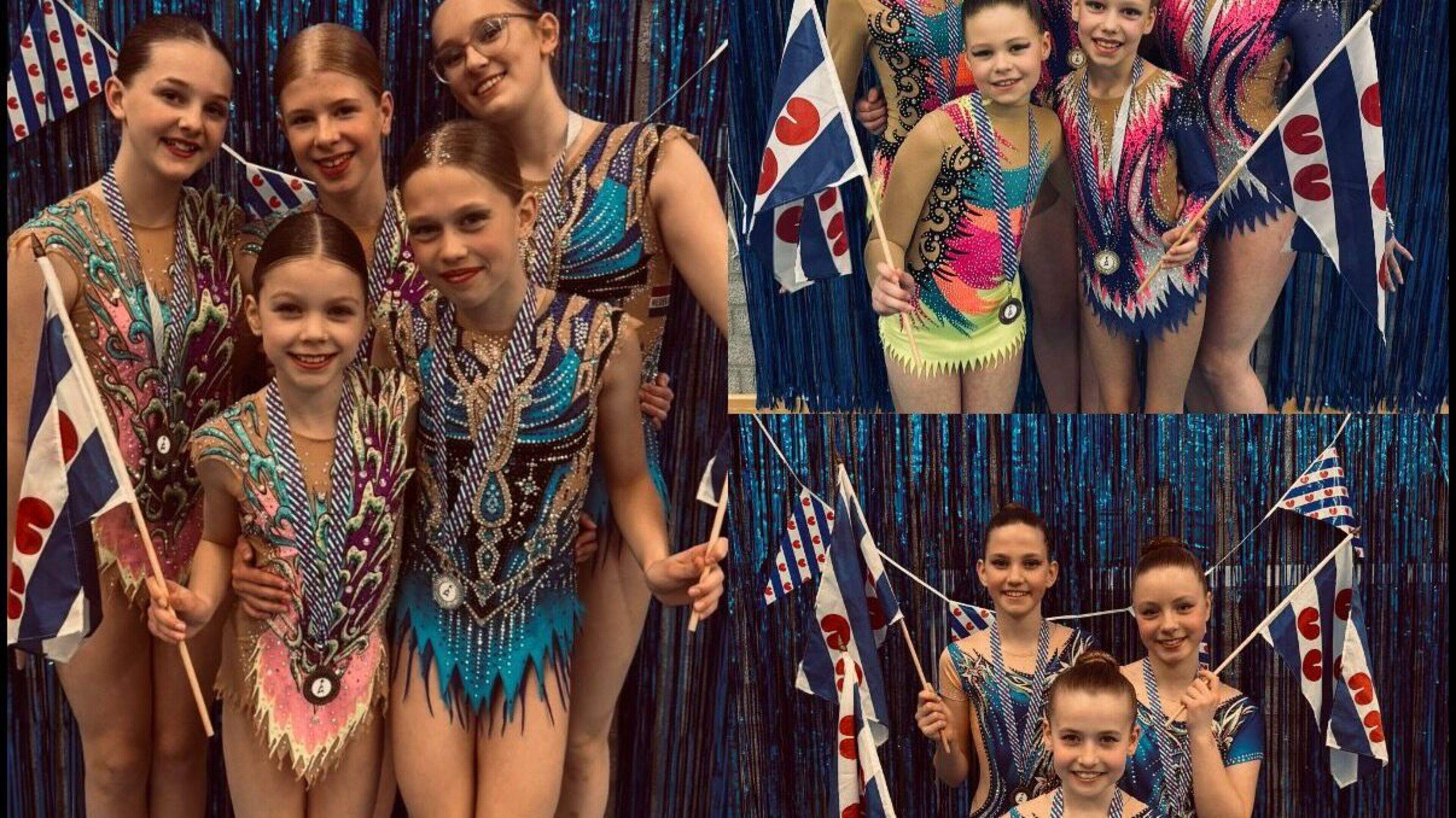 Alle acrogymnasten van SV Donkerbroek vallen in de prijzen op Fries kampioenschap